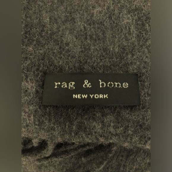 Rag & Bone Charcoal Wool Scarf - Picture 2 of 2